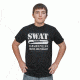 Fox Outdoor Themed One-Sided Imprinted T-Shirts, SWAT Silent &amp; Violent / Black, Large, 64-6162 L
