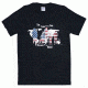 Fox Outdoor Themed One-Sided Imprinted T-Shirts, The Land Of The Free / Black, Small, 63-462 S