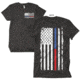 Fox Outdoor Two-Sided Imprinted T-Shirt, Vintage Blue &amp; Red Line / Black, Large 63-4836 L