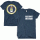 Fox Outdoor Two-Sided Imprinted T-Shirt, Air Force Veteran / Navy, Medium, 63-4853 M