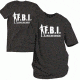 Fox Outdoor Two-Sided Imprinted T-Shirt, FBI / Black, Large, 63-861 L