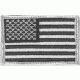 Fox Outdoor USA Flag Patch, Silver Grey/Black - Left Face 099598848897