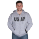 Fox Outdoor Zip Front Hooded Sweatshirt, USAF - Grey, Large, 64-87 L