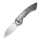 Fox Radius Finger Safe Lock Folding Knife, 3 satin finish Bohler M390 stainless blade, Sculpted titanium handle, 01FX865