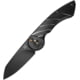 Fox Radius Lock Folding Knife, 3" black finish Bohler M390 stainless blade, Black and silver titanium handle, FX-550 TIB
