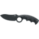 Fox Russ Kommer Alaska Fixed Blade Knife, 3.63 black coated Becut steel blade, Black finger grooved G10 handle, FX-620B