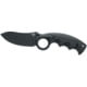 Fox Russ Kommer Alaska Fixed Blade Knife, 3.63" black coated Becut steel blade, Black finger grooved G10 handle, FX-620B