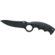 Fox Russ Kommer Alaska Fixed Blade Knife, 4.25 black coated Becut steel blade, Black finger grooved G10 handle, FX-621B
