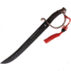 Fox Sommelier Saber Black Knife, 15.75 black finish T6MoV stainless blade, Black wire wrapped handle, 09FX2007