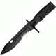 Fox Spartan 2 Leonida Bayonet Fixed Blade Knife,7.25in,Partially Serrated Blade,Black Forprene Handle FOX0193001