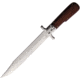 Fox Special Hunter Knife, 7.5 satin finish 440 stainless clip point blade, Brown wood handle, 01FX204