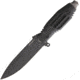 Fox Sputnik 11 Fixed Blade Knife, 5.375in, Black, Rubber Handle FOX811B