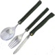 Fox Tableware Camp Set Camo, Green polypropylene handle, 09FX023