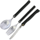 Fox Tableware Camping Set Black, Black polypropylene handle, 09FX017