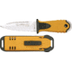 Fox Tekno Sub Fixed Blade Knife, 4in, Serrated, Yellow Rubber Handle FOX64611