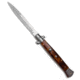 Frank Beltrame 11 Italian Stiletto Automatic Folding Knife, 5.00in, Stainless Steel, Bayonet Blade, Polymer, Brown Handle, Brown/Gray, 11.00 inch, BHQ-182365
