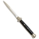 Frank Beltrame 11 Italian Stiletto Automatic Folding Knife, 4.875in, Stainless Steel, Bayonet Blade, Ebony, Black Handle, Black/Gold, 10.75 inch, BHQ-82051