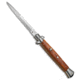 Frank Beltrame 11 Italian Stiletto Automatic Folding Knife, 4.875in, 440, Bayonet Blade, Wood, Wood Handle, Wood/Steel, 10.75 inch, BHQ-67446
