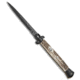 Frank Beltrame 11 Italian Stiletto Bayonet Automatic Folding Knife, 5.00in, Stainless Steel, Bayonet Blade, Stag, Brown Handle, Brown/Black, 11.00 inch, BHQ-72049