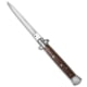 Frank Beltrame 11 Italian Stiletto Dagger Automatic Folding Knife, 5.00in, Stainless Steel, Dagger Blade, Cocobolo, Wood Handle, Wood/Gray, 11.00 inch, BHQ-75224