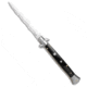 Frank B Frank B 11" Italian Stiletto Kris Automatic Knife Black Acrylic 5" Polish, Black, Stainless Steel, adult, BHQ-238367
