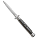 Frank Beltrame 11 Italian Stiletto Swinguard Automatic Folding Knife, 5.00in, Stainless Steel, Dagger Blade, Dark Horn, Black Handle, Satin Dagger, Black/Gray, 11.00 inch, BHQ-51610