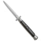 Frank Beltrame 11 Italian Stiletto Swinguard Automatic Folding Knife, 5.00in, Stainless Steel, Dagger Blade, Dark Horn, Black Handle, Satin Dagger, Black/Gray, 11.00 inch, BHQ-51610