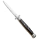 Frank Beltrame 11 Italian Stiletto Swinguard Automatic Folding Knife, 5.00in, Stainless Steel, Dagger Blade, Ebony, Black Handle, Satin Dagger, Black/Gray, 11.00 inch, BHQ-93733