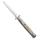 Frank B Frank B 11&quot; Italian Stiletto Swinguard Automatic Honey Horn 5&quot; Satin Bayonet, Tan, Stainless Steel, adult, BHQ-93586