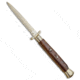 Frank Beltrame 11 Italian Stiletto Swinguard Gold Plated Automatic Folding Knife, 5.00in, Stainless Steel, Dagger Blade, Snakewood, Brown Handle, Brown/Gold, 11.00 inch, BHQ-51926