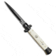 Frank Beltrame 9 Italian Stiletto Bayonet Automatic Folding Knife, 4.00in, Stainless Steel, Bayonet Blade, Acrylic, White Handle, White/Black, 9.00 inch, BHQ-72062