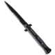 Frank Beltrame 9 Italian Stiletto Automatic Folding Knife, 4.00in, Stainless Steel, Spear Point Blade, Acrylic, Black/White Handle, Black/White/Black, 9.00 inch, BHQ-50928