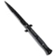 Frank Beltrame 9 Italian Stiletto Automatic Folding Knife, 4.00in, Stainless Steel, Spear Point Blade, Acrylic, Black/White Handle, Black/White/Black, 9.00 inch, BHQ-50928