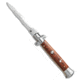 Frank Beltrame 9 Italian Stiletto Automatic Folding Knife, 4.00in, Stainless Steel, Kriss Blade, Snakewood, Wood Handle, Wood/Steel, 9.00 inch, BHQ-50926