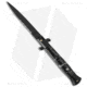 Frank Beltrame 9 Italian Stiletto Automatic Folding Knife, 4.00in, Stainless Steel, Spear Point Blade, Acrylic, Black Handle, Black/Black, 8.75 inch, BHQ-50921