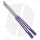 Franken Forge Blades Voltaic Butterfly Folding Knife, 4.38in, CPM S35VN, Tanto Blade, Titanium, Blue/Purple Handle, Blue/Purple/Gray, 9.88 inch, BHQ-187730