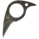 Fred Perrin Mini-Pic Knife, 2.75in Overall, 1.25in Black Stonewash 440C SS Blade, Finger Ring, One-Piece Construction, Black Kydex Sheath, FP1803
