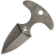 Fred Perrin Mini Push Dagger Knives - Push Dagger, 3.13in Overall, 1.5in Black Stonewash Double Edge Dagger Blade, One Piece SS Construction, Black Kydex Neck Sheath, Black, FPPUSHB
