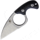 Fred Perrin Shorty Neck Knife, 1.25 stonewash finish 440C stainless blade, Black G10 handle, FP2001S