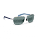 Maui Jim Freight Trains Sunglasses w/ Silver w/ Blue Tips Frame and Neutral Grey Lenses - 326-17, Quarter View