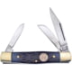 Frost Baby Diamond Back Folding Knife, Mirror finish stainless clip, sheepsfoot, and pen , Blue jigged bone handle, 14-632BJB