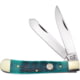 Frost Big Game Trapper Folding Knife, Mirror finish stainless clip and spey blades, Jade jigged bone handle, 14-312JGJ