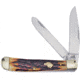 Frost Blue Tick Trapper Winter Folding Knife, 4.25in Closed, Mirror Stainless Clip/Spey Blades, Winter Aged Bone Handle, BKH-108WABS