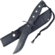 Frost Bowie Black Rubber w/Sheath Knife, 7 black finish stainless clip point blade, Black rubber handle, TX-0066B/B