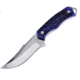 Frost Bowie Blue Delrin Knife, 3.5 mirror finish stainless blade, Blue Delrin stag handle, BKH-017ST/BL