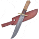 Frost Bowie Damascus Walnut/Olive Knife, 8.5 Damascus steel bowie blade, Walnut and olive wood handle, VFD-53