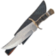 Frost Bowie Stacked Stag Knife, 9.75 satin finish stainless bowie blade, Stacked stag bone handle, WT-194