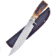 Frost Torch Bone Bowie Knife, 12.5in Overall, 7.25in, Satin Finish 3Cr13 Stainless Blade, Imitation Stag Handle, Nylon Sheath, SHP-116