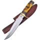 Frost Bowie Yellow Bone w/Sheath Knife, 7 satin finish stainless blade, Yellow bone handle, CW-609YB