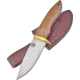 Frost Buck Tail Classic Knife, Chipaway, 7.5in Overall, 3.5in Satin SS Blade, Walnut Handle, Brass Guard, Brown Leather Sheath, CW-108DWW